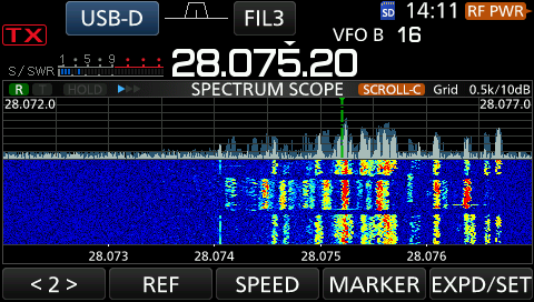 IC-7300 at 50Hz bandwidth