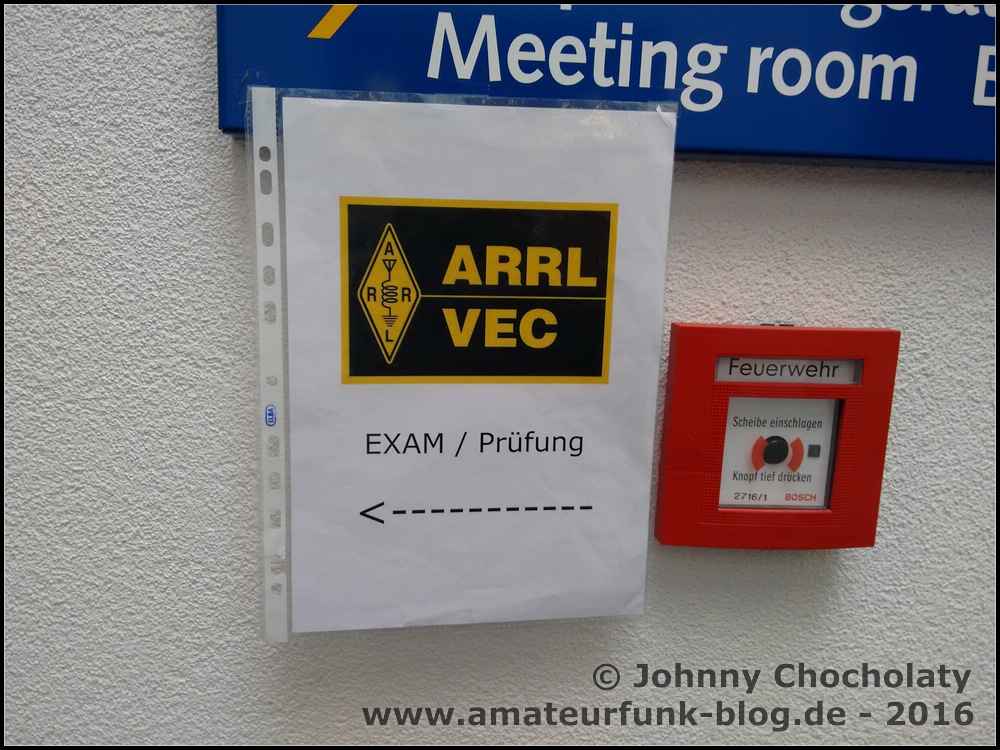 ARRL Pruefung Technician General Ham Radio 2016 Schild