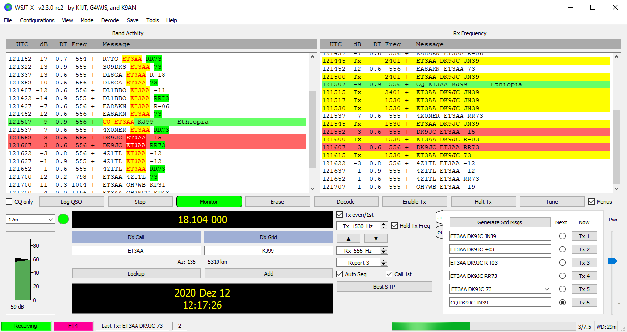 ET3AA 17 FT4 2020 12 12 heliax loop