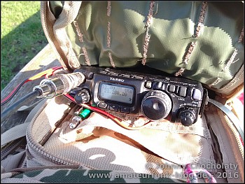 Yaesu FT-817 QRP Transceiver bei SOTA